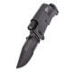 Navaja Tactica K25 con pedernal y linterna negra